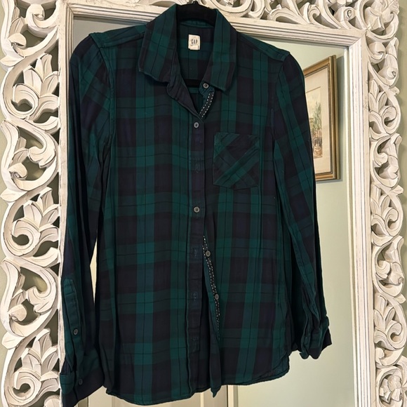 Gap tartan plaid flannel button down - Picture 1 of 4